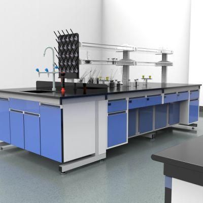 Biological Wood and Steel Lab Furniture with Absorbent Paper, Hospital Wood and Steel Lab Bench with Mat/