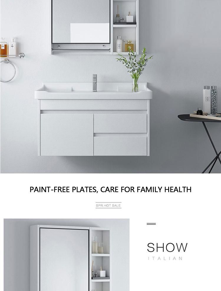 White Color Wall-Hung Type Chinese Used Cabinets Modern Bathroom Vanity