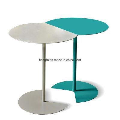 Modern Cafe Furniture Wrought Iron Metal Round Coffee Table Set Living Room