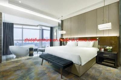 Customized Made Complete Set High Quality 4 Star Hotel Apartment Furniture Living Room Bedroom King Size Bed