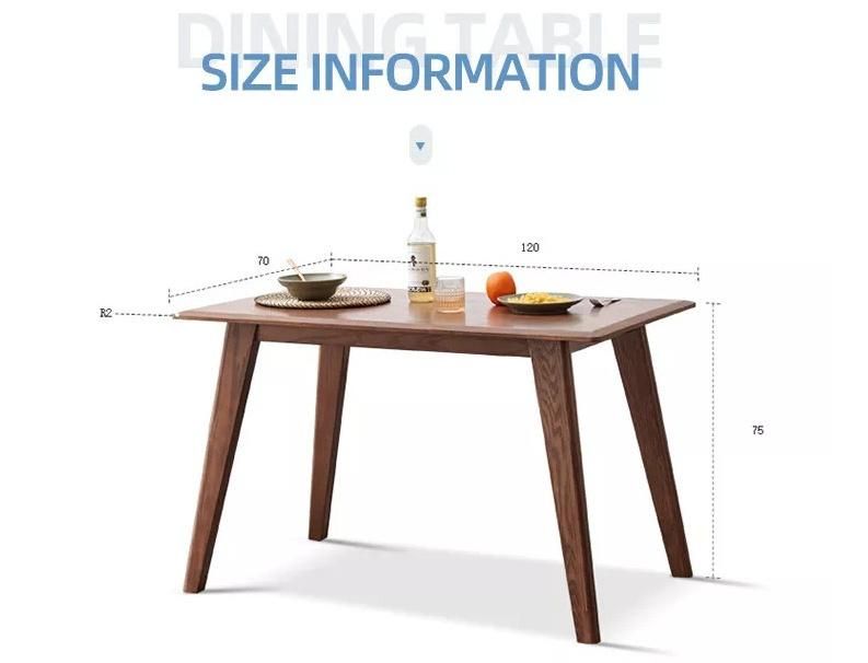 Furniture Modern Furniture Table Home Furniture Wooden Furniture Latest Rectangle Dining Room Table and Chair Combination Set 6 People Natural Wood Slab Oak
