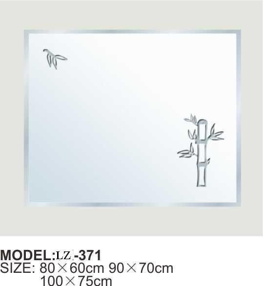 Hot Sale Rectangle Bathroom Mirror with Silver Frame Bamboo
