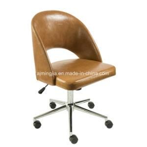 Modern Leather Banquet Restaurant Cafe Dining Chair with Wheels (5521)