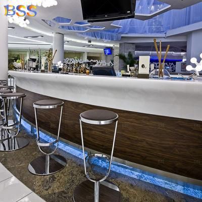 Food Service Counter Marble Fast Food Restaurant Bar Counter Design