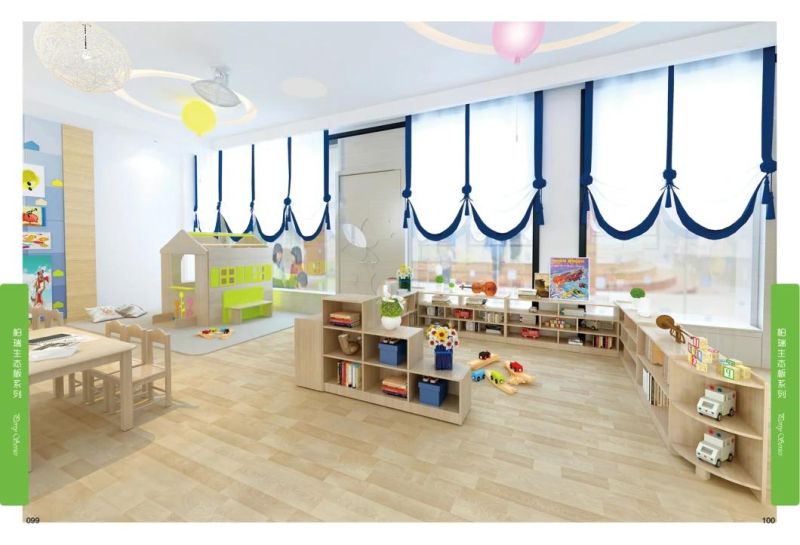 Kids Toy Storage Cabinet, Children Wood Cabinet, Kindergarten Schoolbag Cabinet Playroom Furniture Combination Cabinet