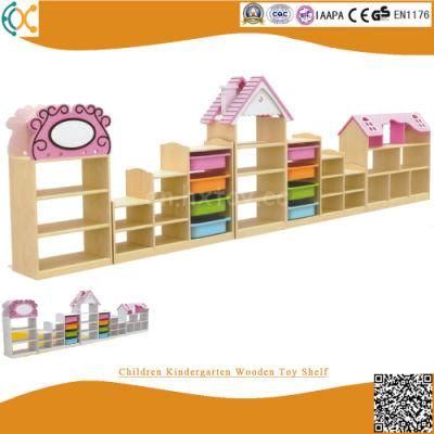 Modern Design Children Kindergarten Wooden Toy Shelf Preschool Storage Shelves