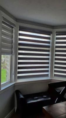 New Design Window Zebra Blinds with Dust Cover Inside Mount
