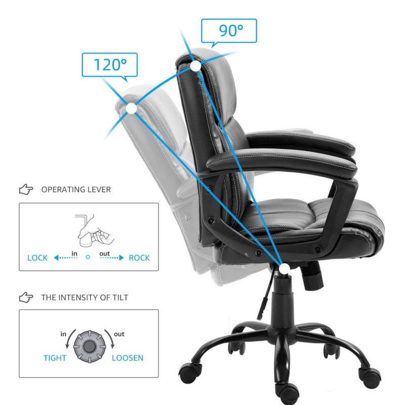Leather Office Chair Executive High Back PU Manager Office Chair