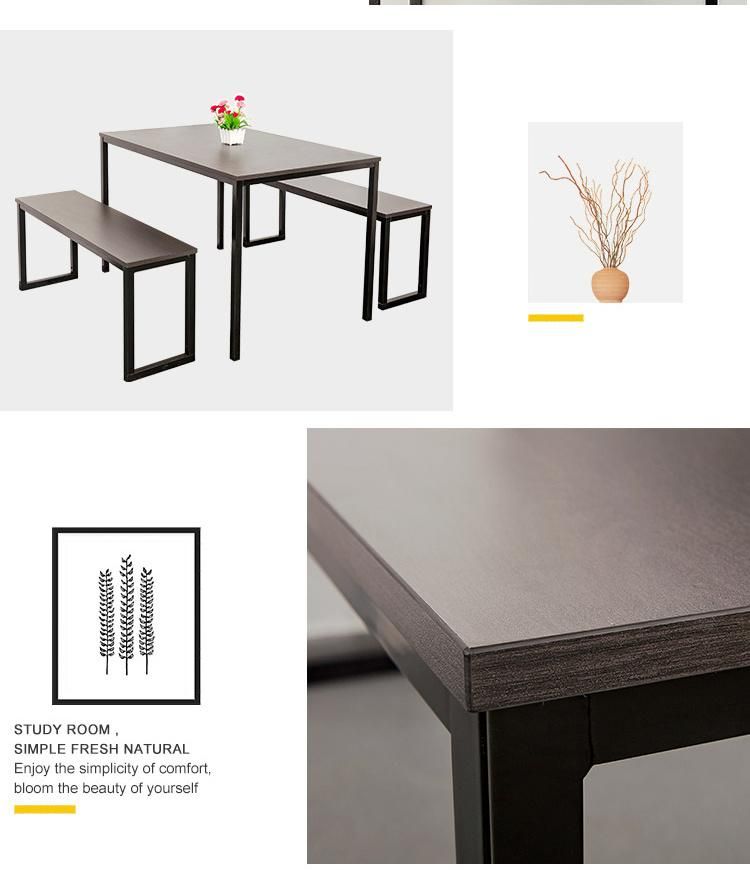 Nordic Modern Living Room Furniture Wood MDF Coffee Table Set with Metal Leg