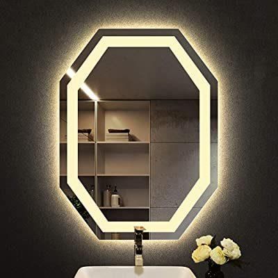 Home Decor Octagon Shape Mirror Stainless Steel Framed Mirror Aluminum Framed Mirror Bathroom LED Mirror