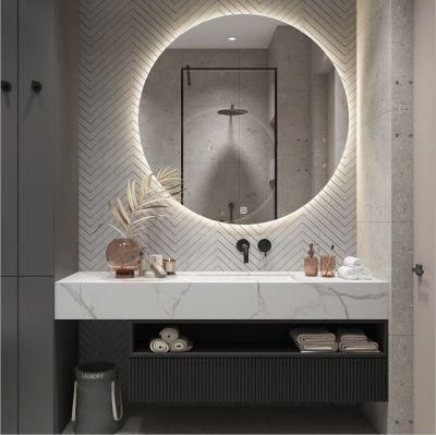 Modern Light Luxury Rock Plate Integrated Basin Bathroom Cabinet Wash Basin Washstand Bathroom Cabinet