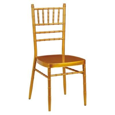 Outdoor Furniture Luxury Factory Wholesale Stackable Steel Gold Wedding Chair
