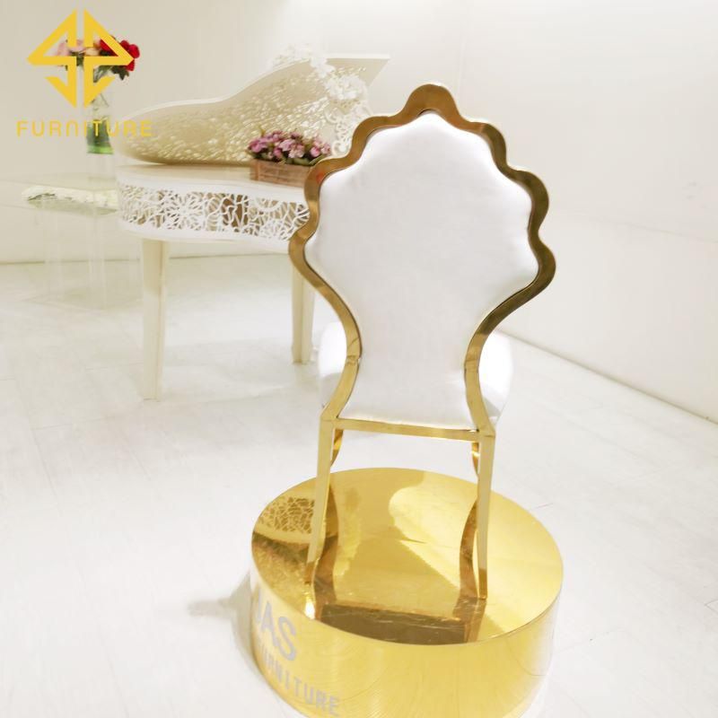 Elegant Wave Back Silver Stainless Steel Dining Chair Hotel Furniture Wedding Events Chairs