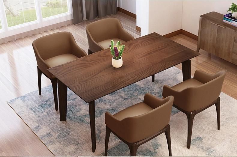 Simple Home Furniture Large Solid Wooden Dining Table Design