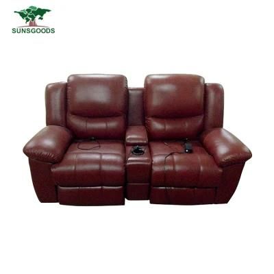 Chinese Style Top Grain Leather Living Room Modern Sofa