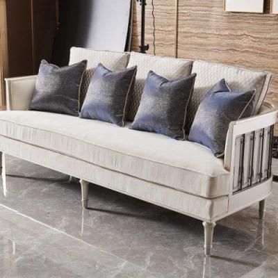 New Modern Wood Furniture Fabric Living Room Sofas Hotel Set Leather Sofa