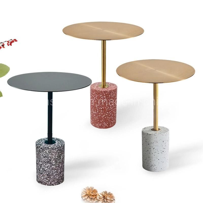 Terrazzo Garden Furniture Table Modern Style Terrazzo Table Top Scratch Resistant Material
