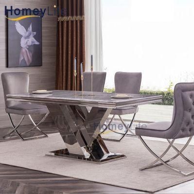 Hot Sale Unique Design Modern Style Marble Top Dining Table Set