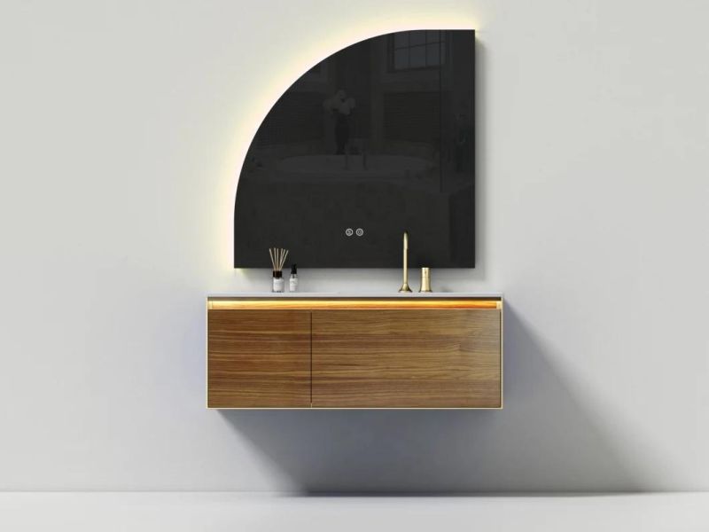 Wall Mounted High Quality Design Cheap Modern Luxury Bathroom Vanities with LED Mirror
