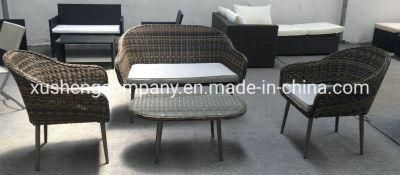 Modern Outdoor Set Steel Cushion Fabric Shop Chair Garden Rattan Table Set Coffee Table and Chair Set