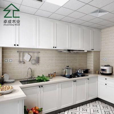 U Style Plywood Faced PVC Kitchen Cabinet with Slider