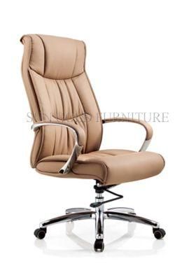 Beige Genuine Leather Office Executive Chair Factory Office Chair