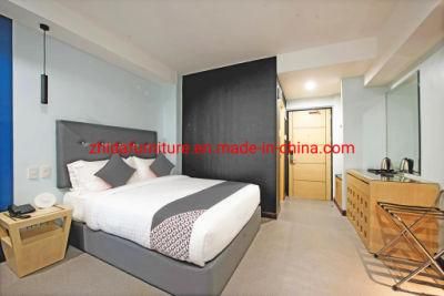 Foshan Hotel Apartment Furniture Manufacturer Supply Living Room Bedroom Villa King Size Modern Bed Furniture with Buckle Leather Headboard