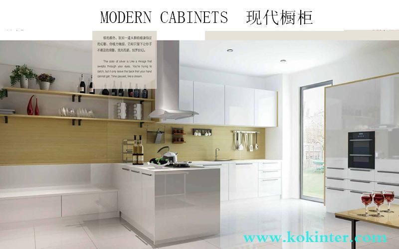 MDF/MFC/Plywood Particle Board Modern Kitchen Cabinets of Kok007