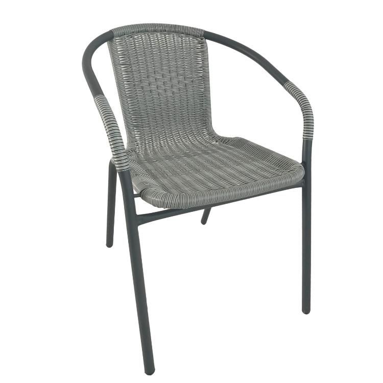 Modern Outdoor Patio Wicker Furniture Steel Rattan Chair