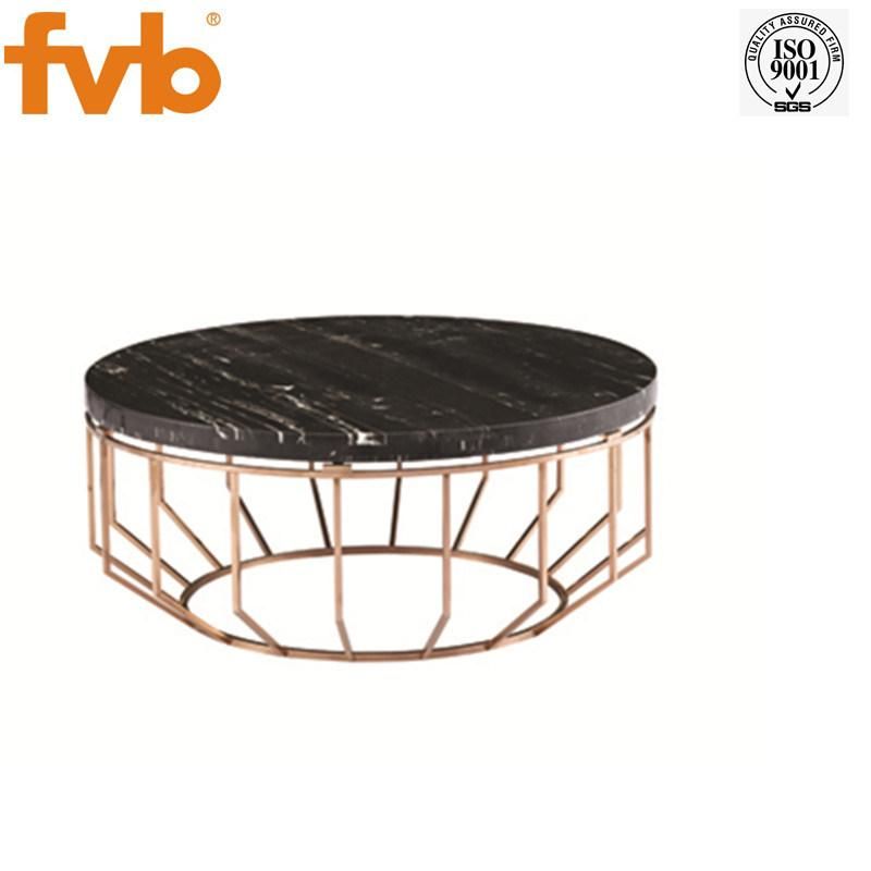 Creative Nordic Golden Black Iron Metal Coffee Table for UAE