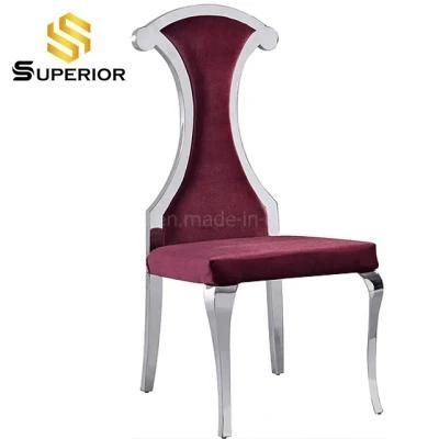 Fashion Party Event Wedding Furniture Red Velvet Tiffany Chair