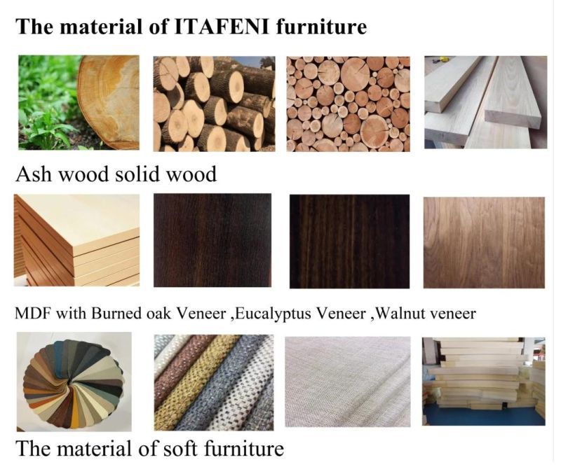 Fq58 Desk /Eucalyptus Veneer / Steel Base Coating /Italian Modern Simple Furniture in Home and Hotel
