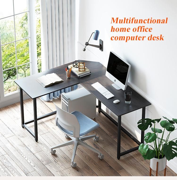 Foshan Furniture Premium Quality L Shaped Top Simple Modern Style Decent Steady Table Office Desk