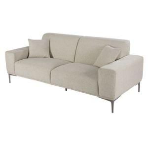 Double Modern Wooden Leisure Fabric Home Hotel Office Outdoor Garden Furniture Sofa for Living Room and Bedroom with Metal Legs