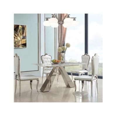 Elegant Home Restaurant Furniture Marble Dining Table