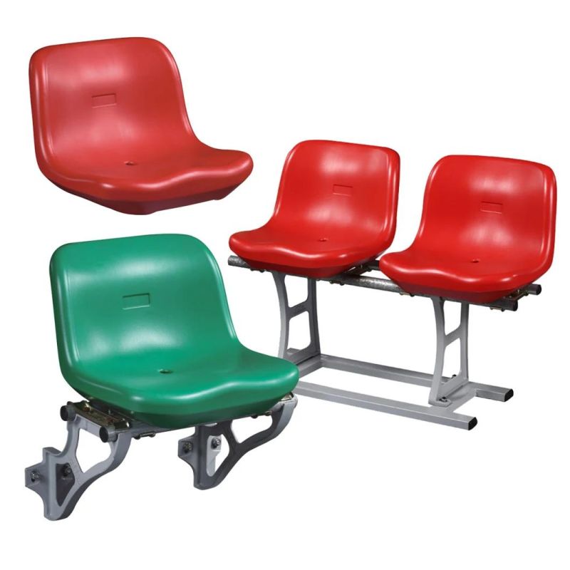 Wall Mounted HDPE Plastic Stadium Chair Seats with Medium Back