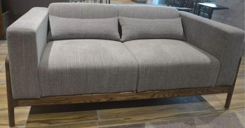Customized 3-Seater/Single Seat Solid Wood Leisure Armrest Fabric Sofa