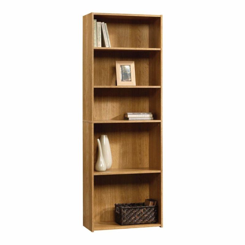 5-Shelf Bookcase Cinnamon Cherry Finish