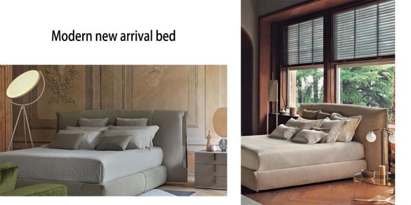 Italian Design Foshan Wholesale Home Bedroom Furniture Modern King Size New Arrival Bed