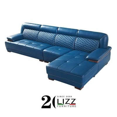 Russia Modern Home Leisure Hotel Decorators Genuine Leather Sofa