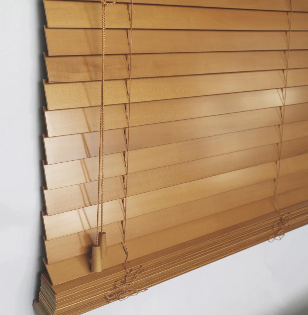 Manual and Electric Operate Wood Venetian Blinds