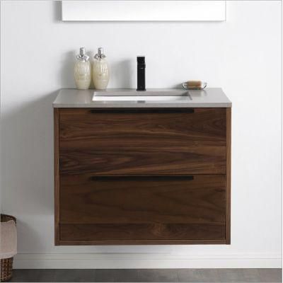 Solid Wood Bathroom Vanity with Ceramics Countertop Modern