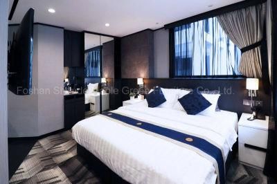 Elegant Wooden Hotel Bedroom Furniture with Wardrobe