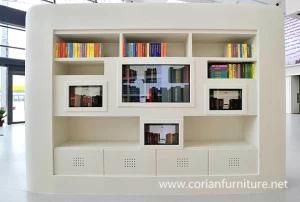 Modern Design Custom Sized Corian Bookshelf