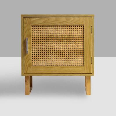 Rattan End Table, Side Table, Nightstand for Living Room