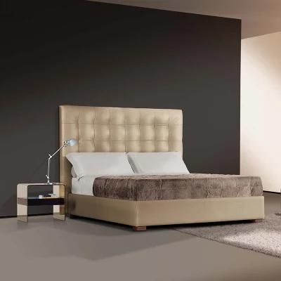 King Size Bed Modern 20uaa012 High Headboard Bed Room Furniture Double Bed