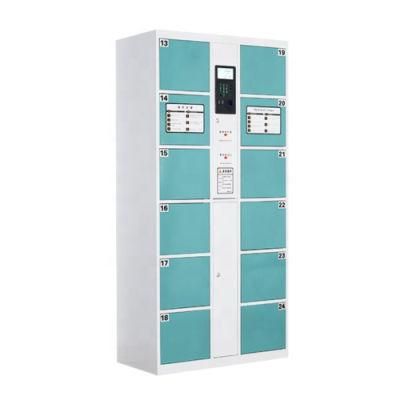 6-Tire 4 Wide Laminate Smart Locker Fingerprint Locker for Supermarket