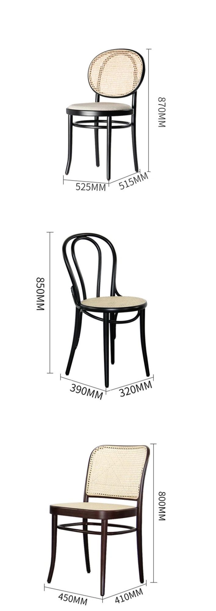 Furniture Modern Furniture Chair Home Furniture Living Room Furniture High Quality New Chinese Style Modern Cafe Leisure Wooden Rattan Dining Chairs