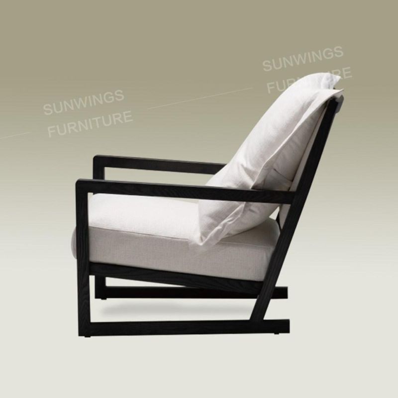 Modern Solid Wood Armchair Living Room Leisure Chair