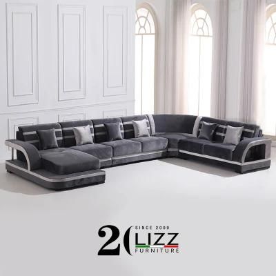 Promotion Modern Furniture Velvet Fabric Sofa Set for Home Living Room